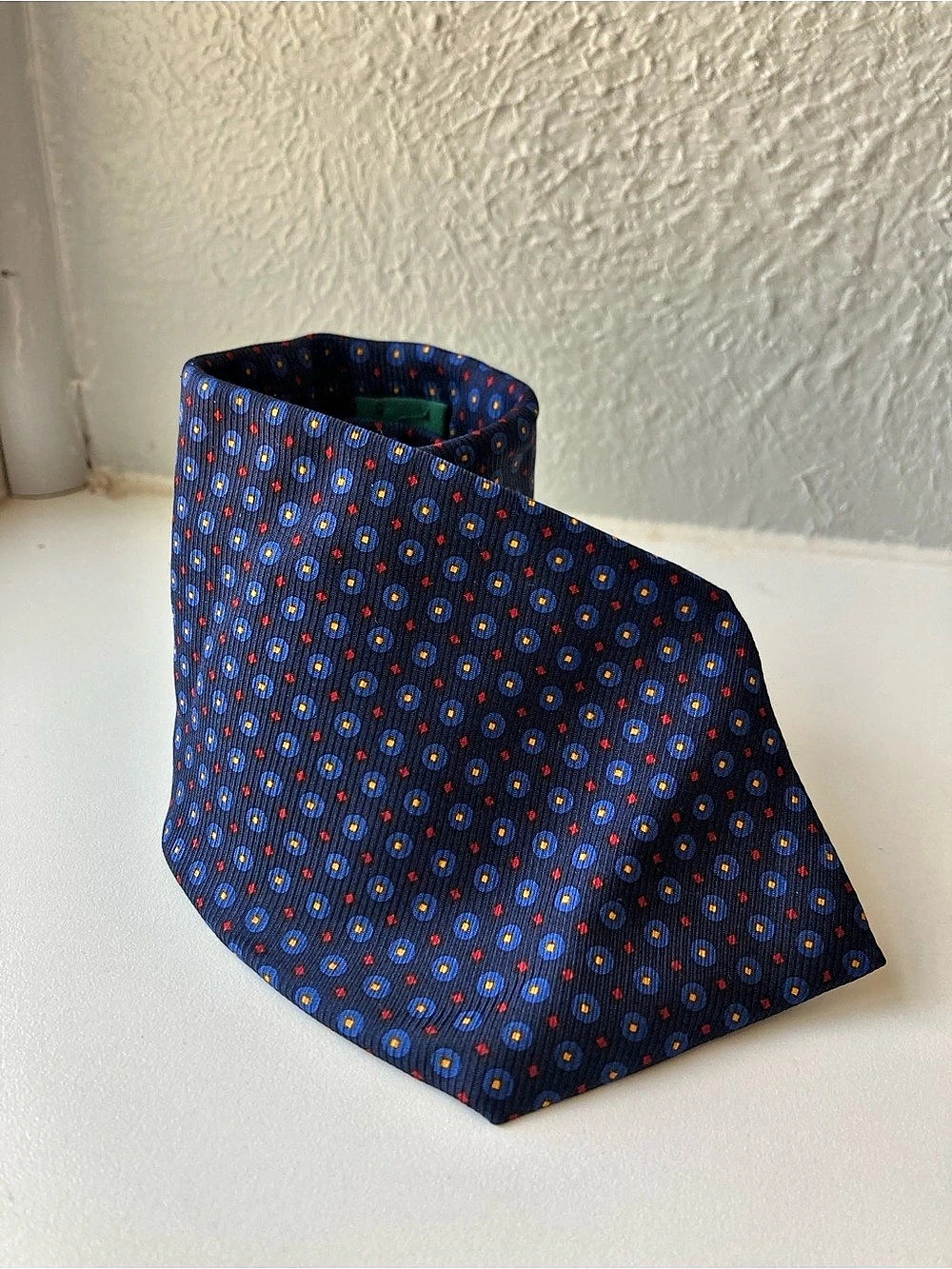 Ralph Lauren Men's Geometric Tie in Blue & Red Like New